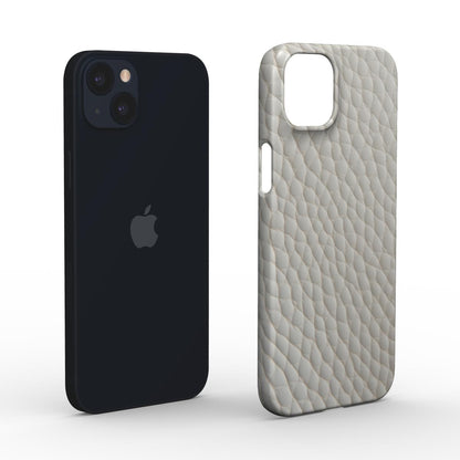 Print On Demand Snap Phone Case White Faux Leather Print