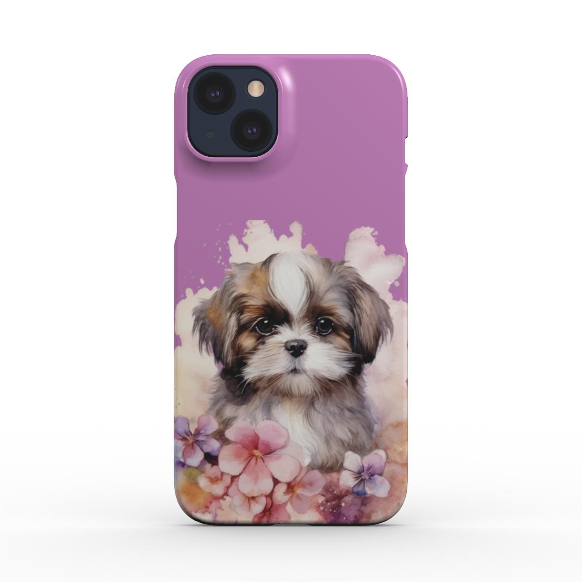 Print On Demand Snap Phone Case Shih Tzu Puppy