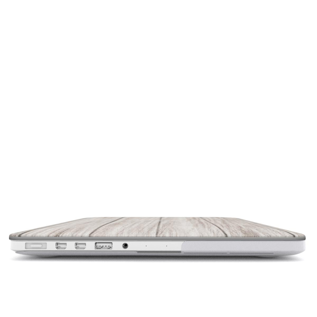 Print On Demand MacBook Case White Washed Wood