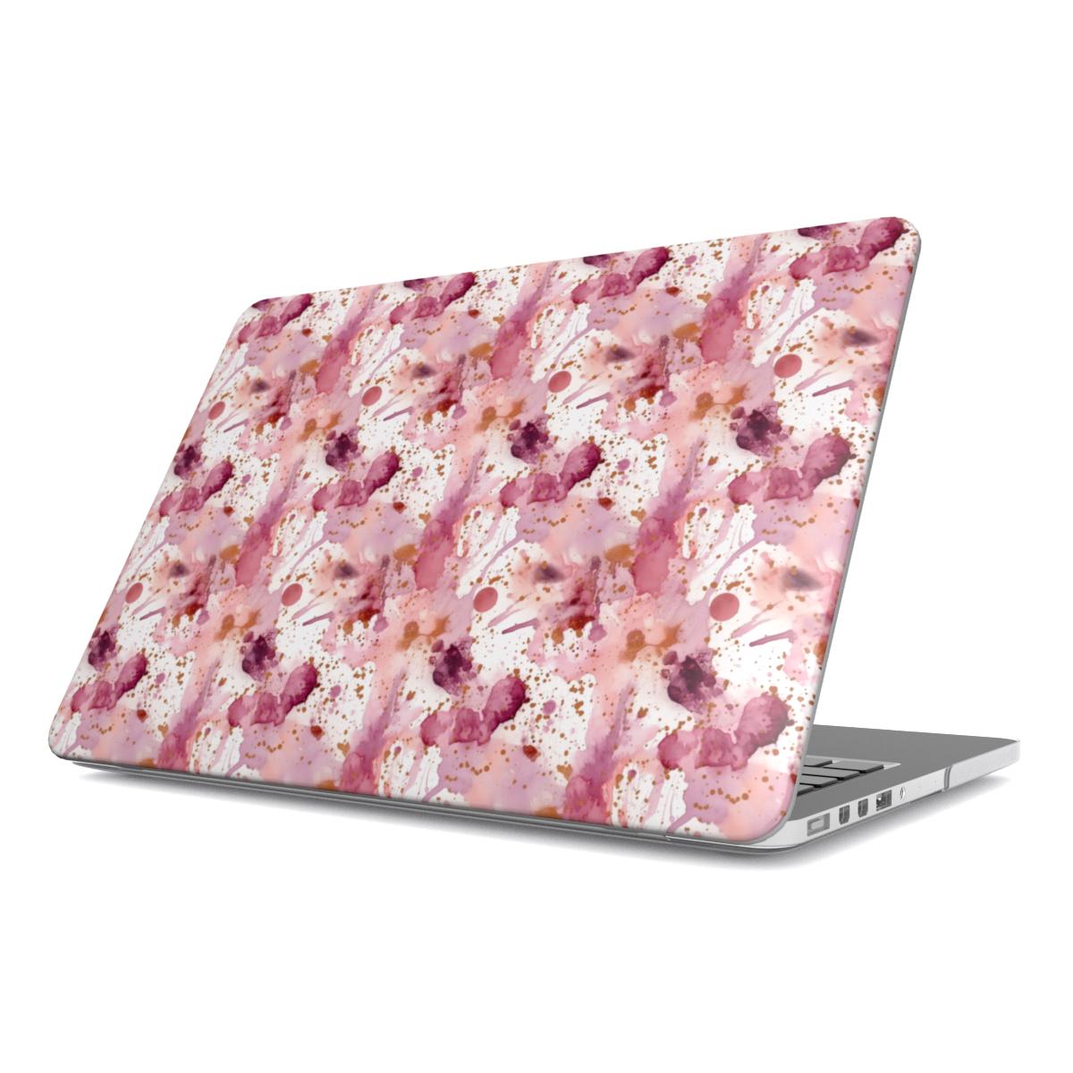 Print On Demand MacBook Case Pink Ink Spots