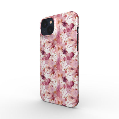 Print On Demand Snap Phone Case Pink Ink Spots