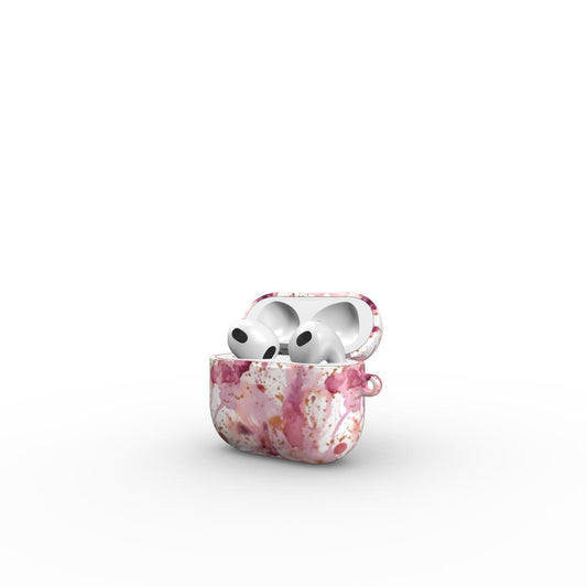 Print On Demand Tough Apple AirPods Case Pink Ink Spots