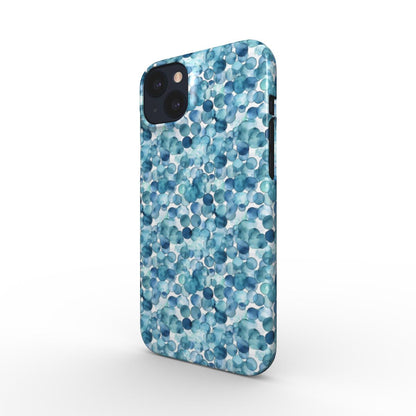 Print On Demand Snap Phone Case Teal Bubbles