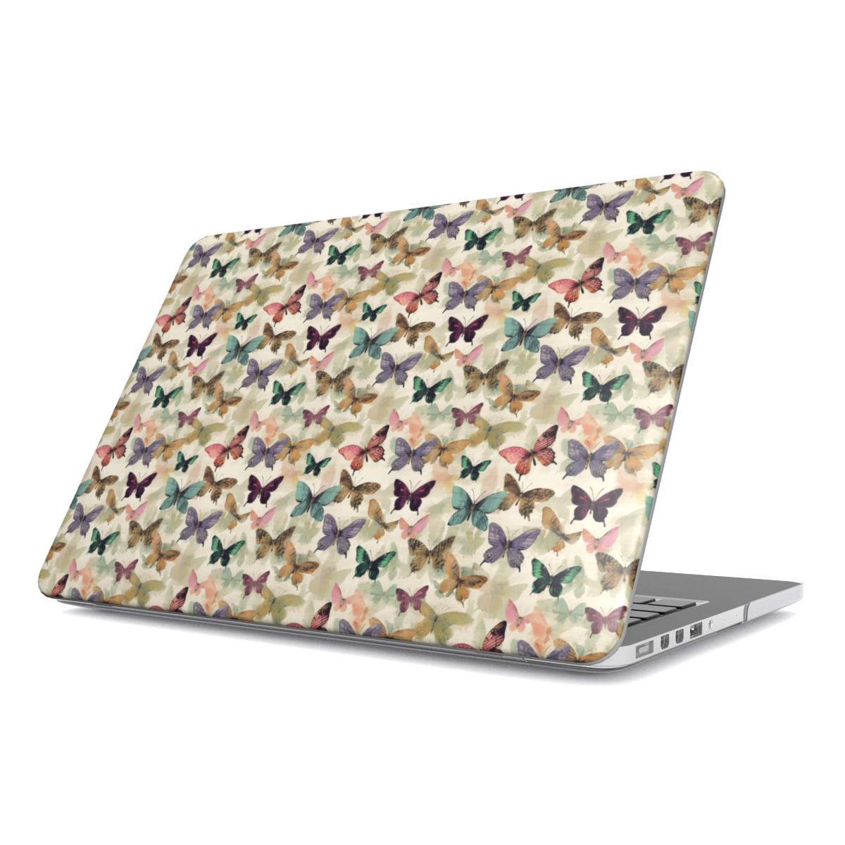 Print On Demand MacBook Case Pastel Butterflies