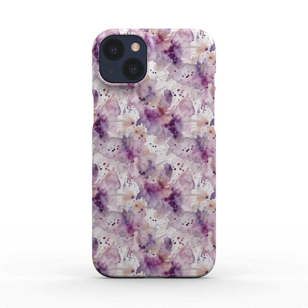 Print On Demand Snap Phone Case Mauve Ink Spots