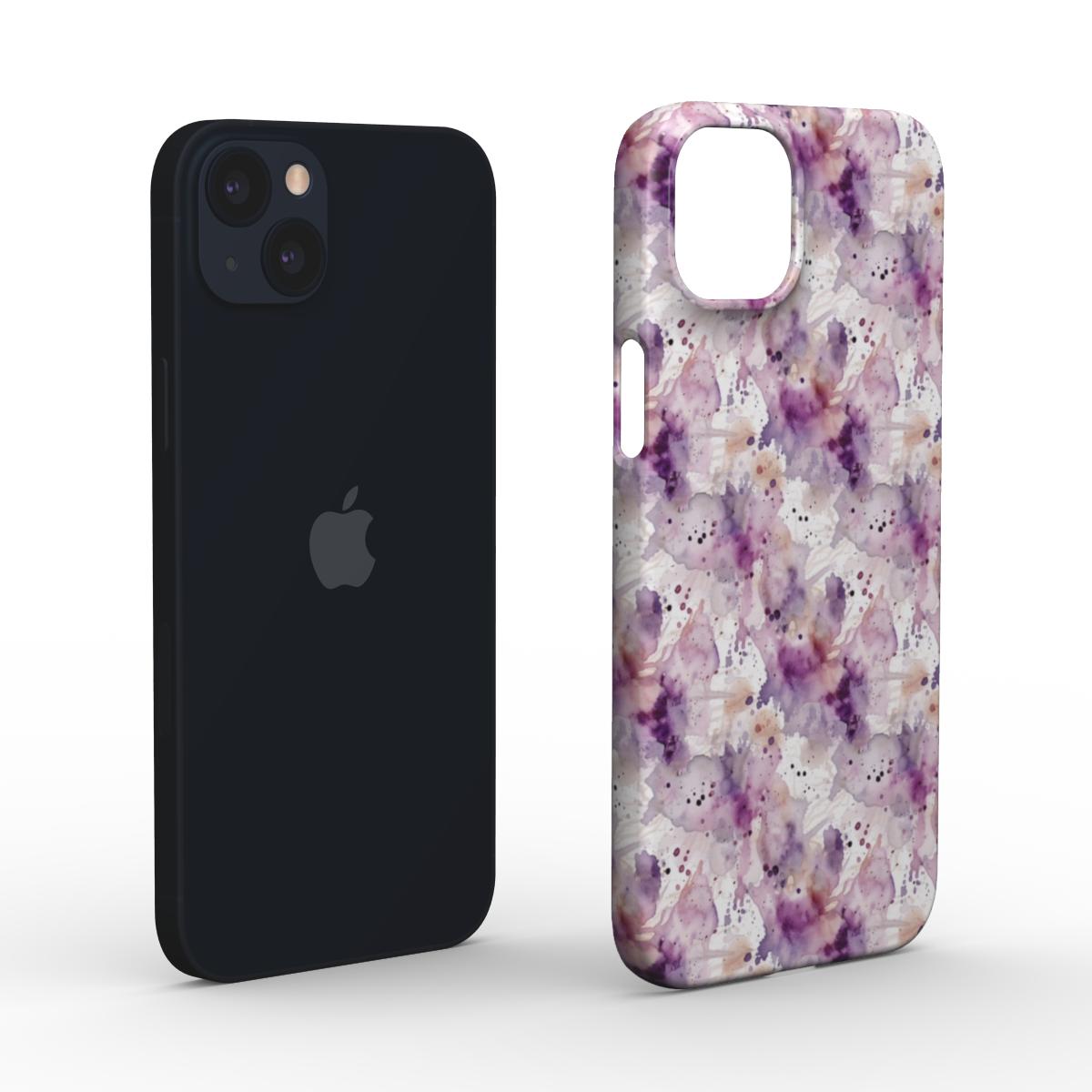 Print On Demand Snap Phone Case Mauve Ink Spots