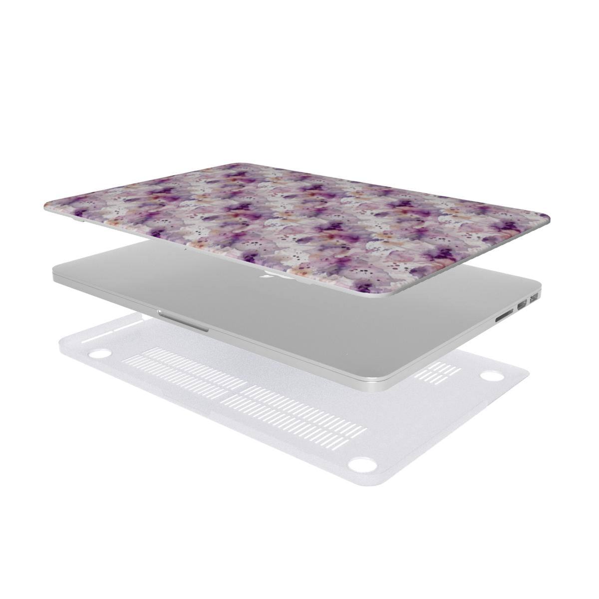 Print On Demand MacBook Case Mauve Ink Spots