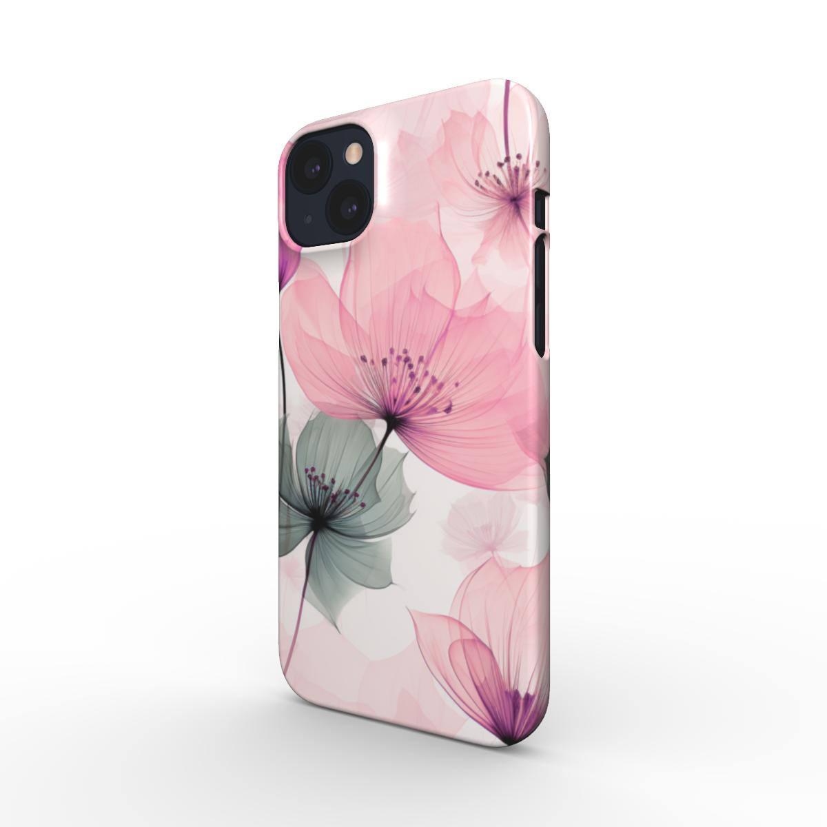 Print On Demand Snap Phone Case Pastel Poppies 1