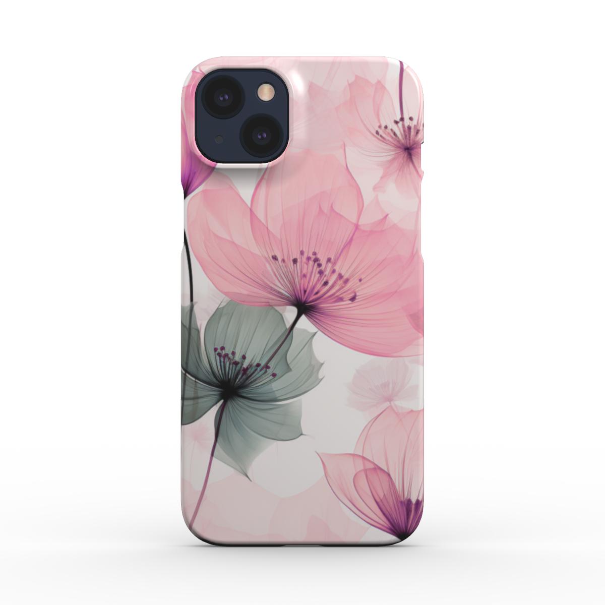 Print On Demand Snap Phone Case Pastel Poppies 1