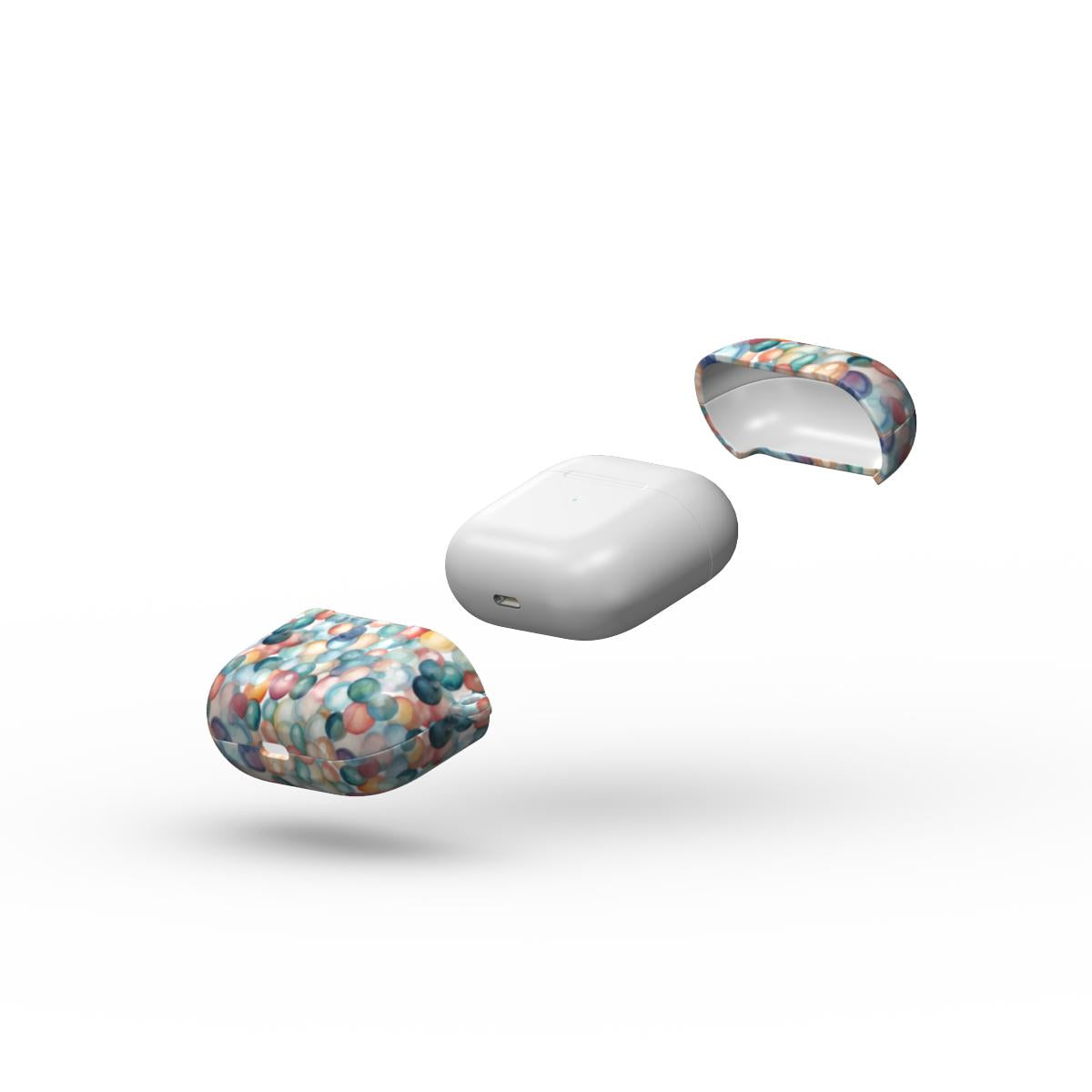 Print On Demand Tough Apple AirPods Case Pastel Marbles