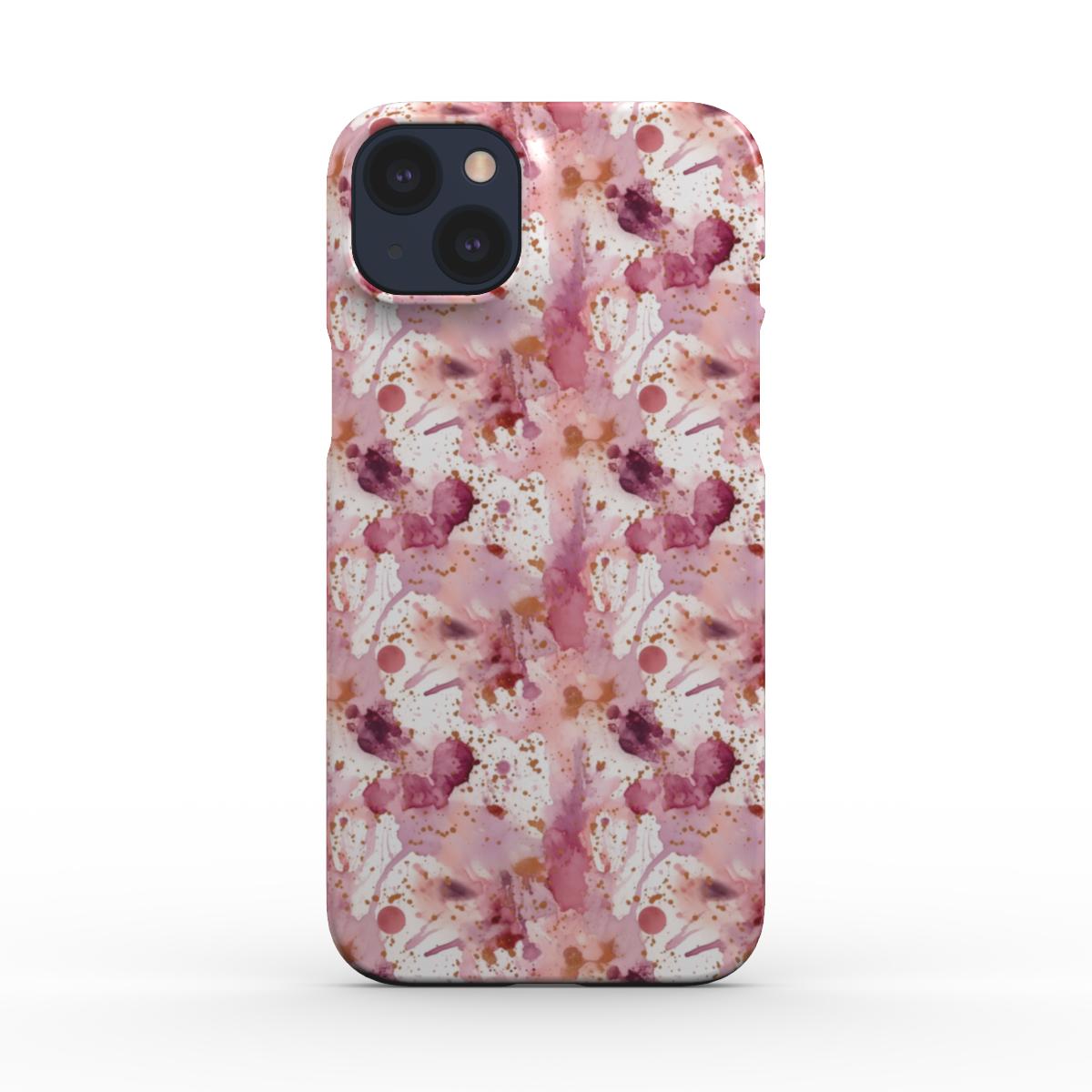 Print On Demand Snap Phone Case Pink Ink Spots