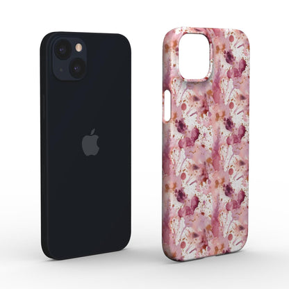 Print On Demand Snap Phone Case Pink Ink Spots