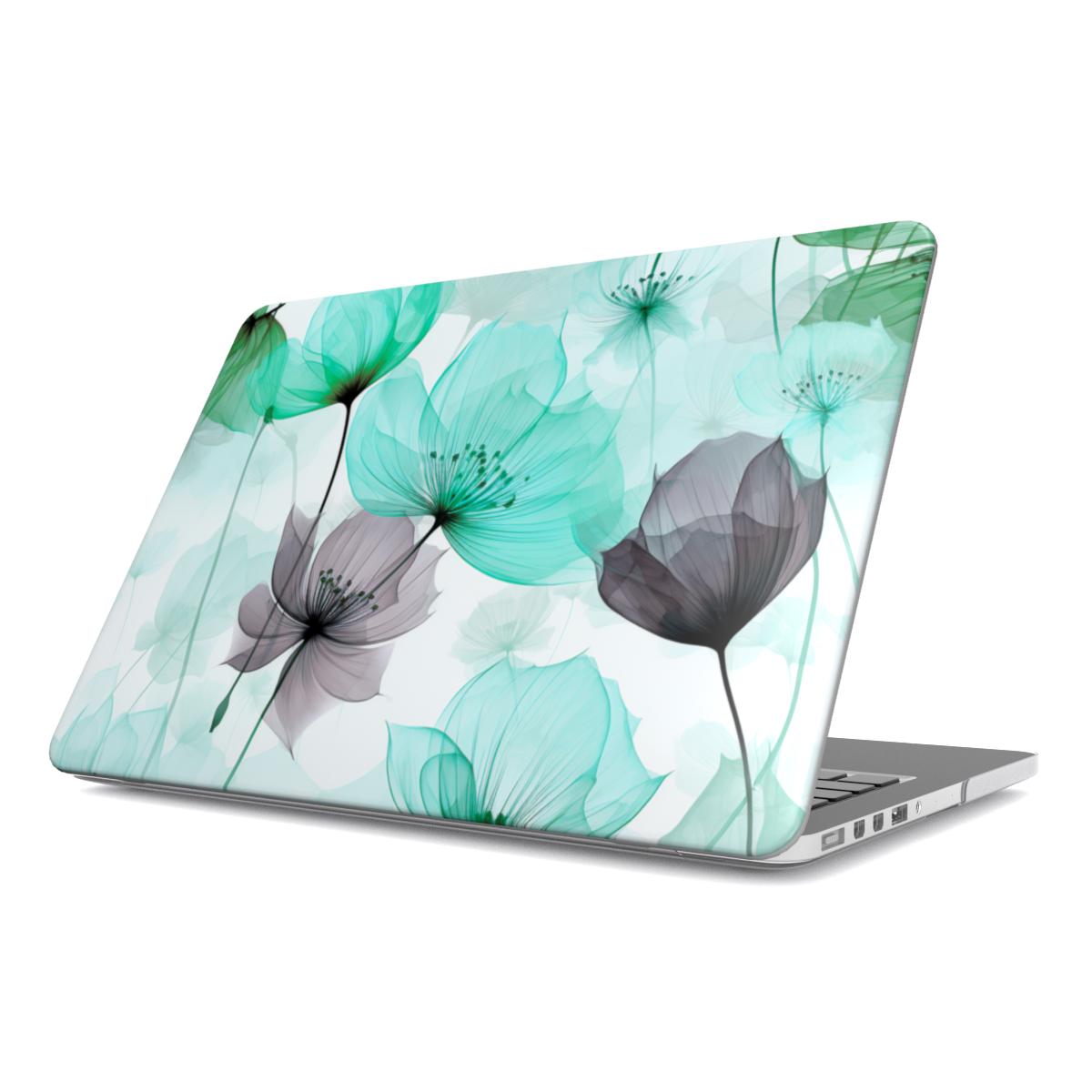 Print On Demand MacBook Case Poppies Teal