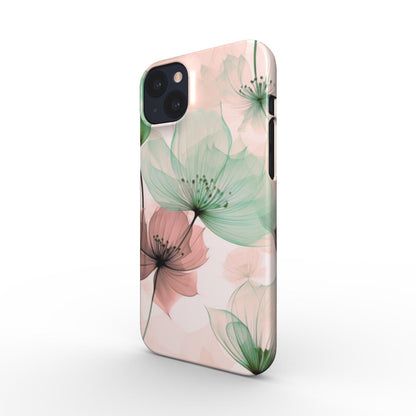 Print On Demand Snap Phone Case Pastel Poppies 2