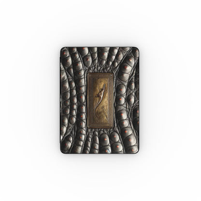 Print On Demand iPad Case Faux Dragon Skin With Plaque Print