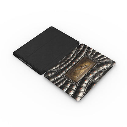 Print On Demand iPad Case Faux Dragon Skin With Plaque Print