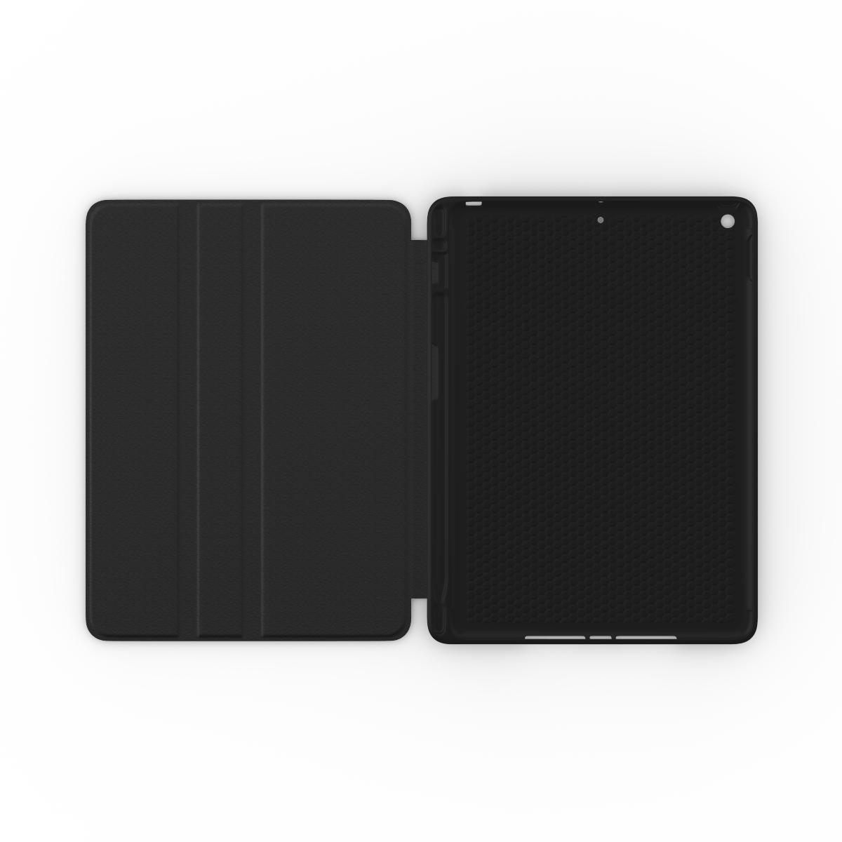 Print On Demand iPad Case Black Faux Leather Print