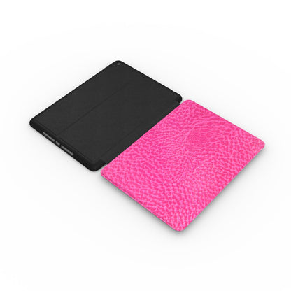 Print On Demand iPad Case Pink Faux Leather Print