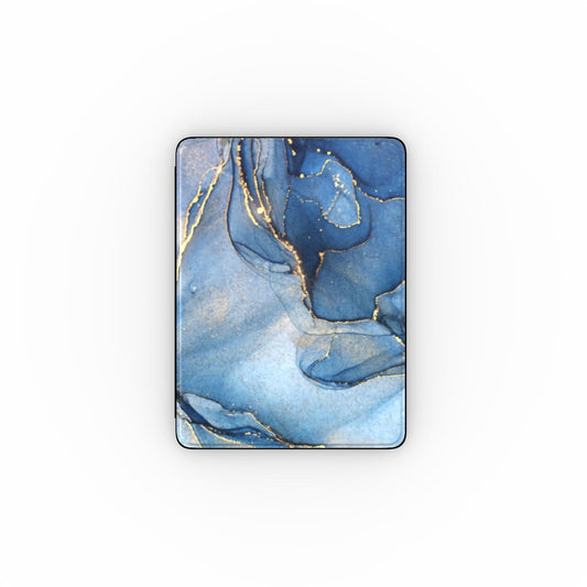 Print On Demand iPad Case Navy Blue Gold Marble