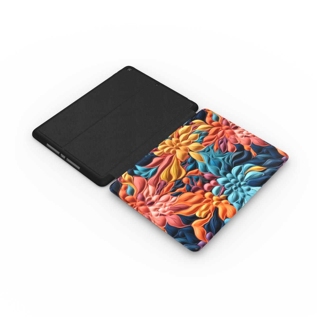 Print On Demand iPad Case- Colour Flowers