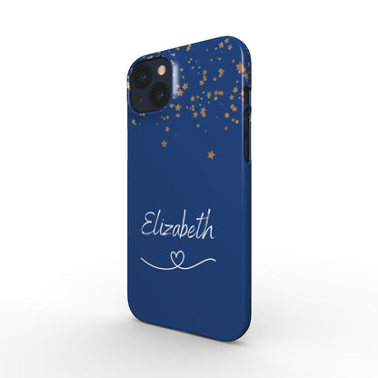 Print On Demand Snap Phone Case  Personalised Navy Gold