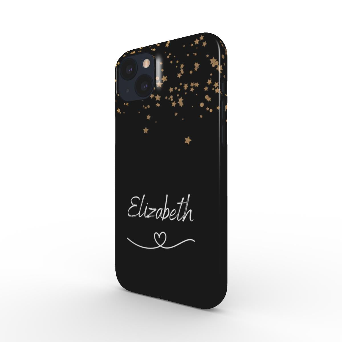 Print On Demand Snap Phone Case Personalised Black Gold