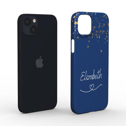 Print On Demand Snap Phone Case  Personalised Navy Gold