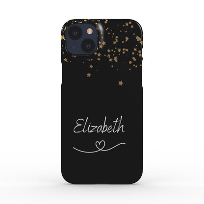 Print On Demand Snap Phone Case Personalised Black Gold