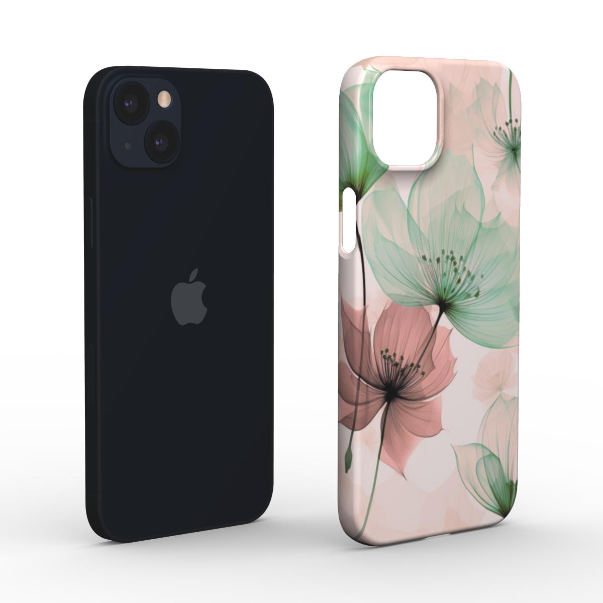 Print On Demand Snap Phone Case Pastel Poppies 2