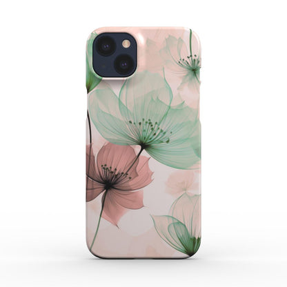 Print On Demand Snap Phone Case Pastel Poppies 2