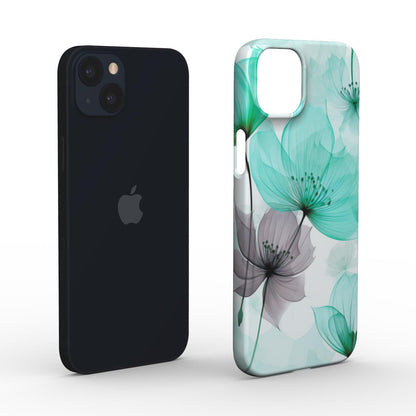 Print On Demand Snap Phone Case Poppies Teal