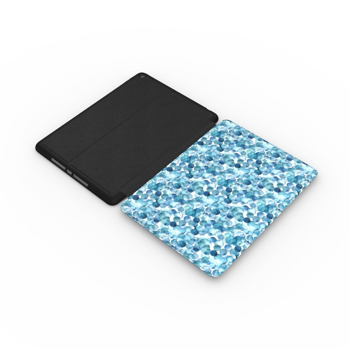 Print On Demand iPad Case Teal Bubbles